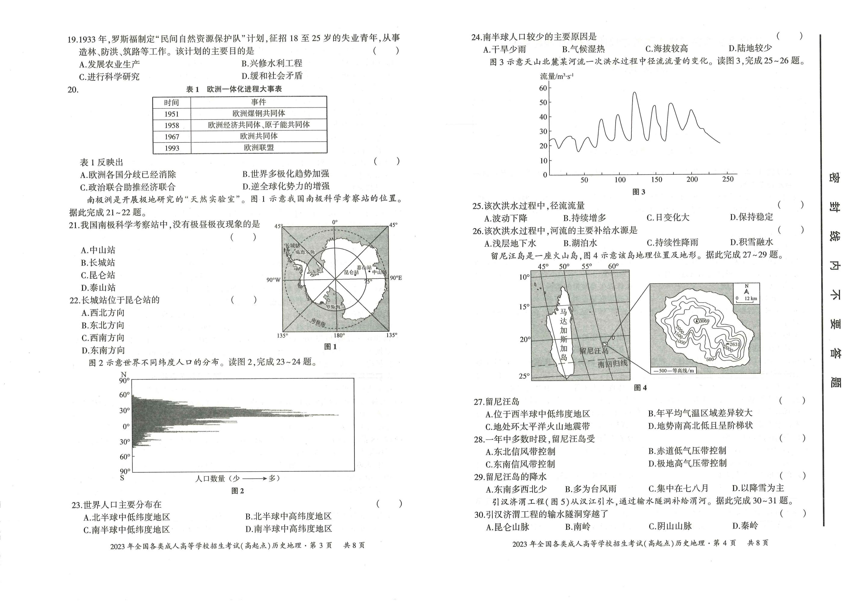 2023年甘肃成考《历史地理》真题